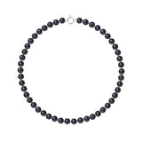 Collier Perles de Cutlure- Diamètre 8-9 mm Black Tahiti- Bijou Femme