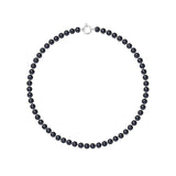 Collier Perles de Cutlure Ronde 6-7  mm Black Tahiti- Bijou Femme