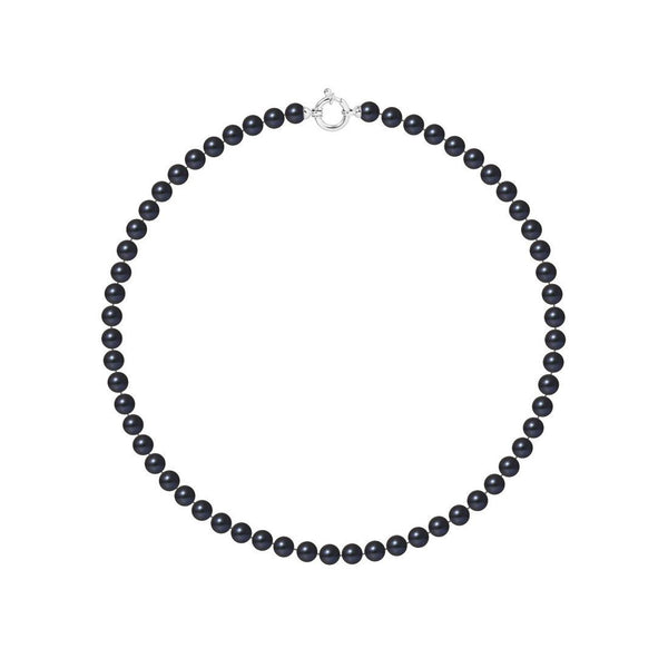 Collier Perles de Cutlure Ronde 6-7  mm Black Tahiti- Bijou Femme