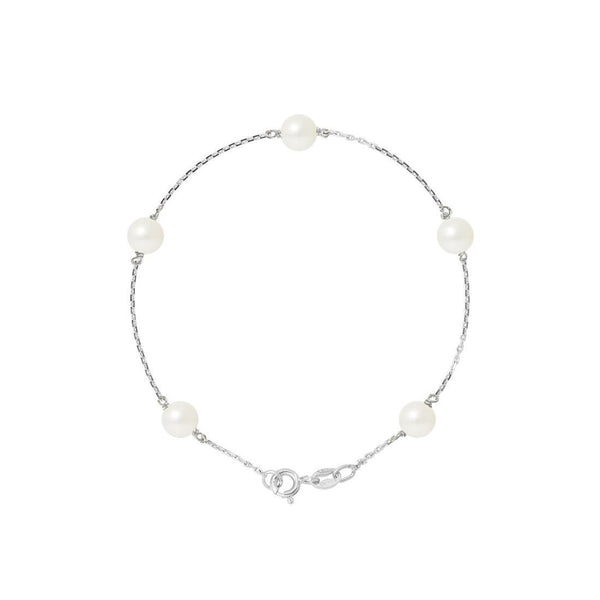 Bracelet Perles de Culture Ronde 6-7  mm Blanc Naturel- Bijou Femme