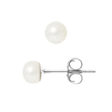 Boucles d'Oreilles Bouton Perle de Culture 5-6mm