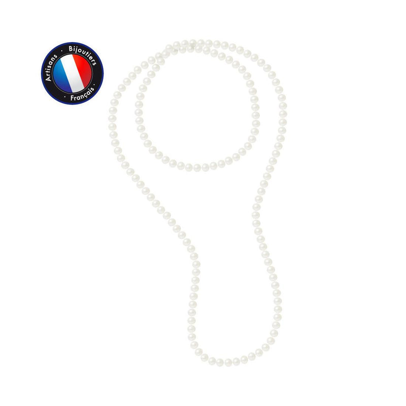 Sautoir en Perles de Culture Blanches 8/9mm