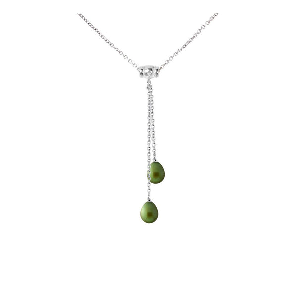 Collier TOI & MOI | Perles de Culture Vert Intense