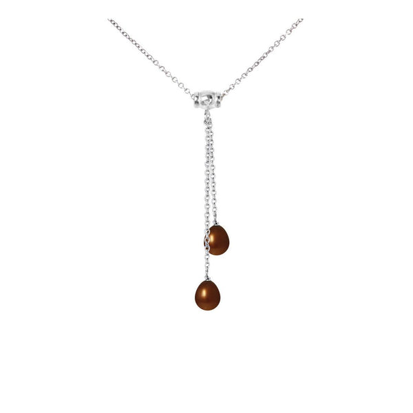 Collier TOI & MOI | Perles de Culture Chocolat