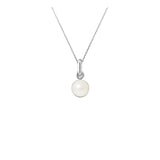 Collier- Perle de Culture- Diamètre 6-7  mm  Blanc-Argent