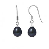 Boucles d'Oreilles- Perles de Culture Black Tahiti- Argent 925 Millièmes