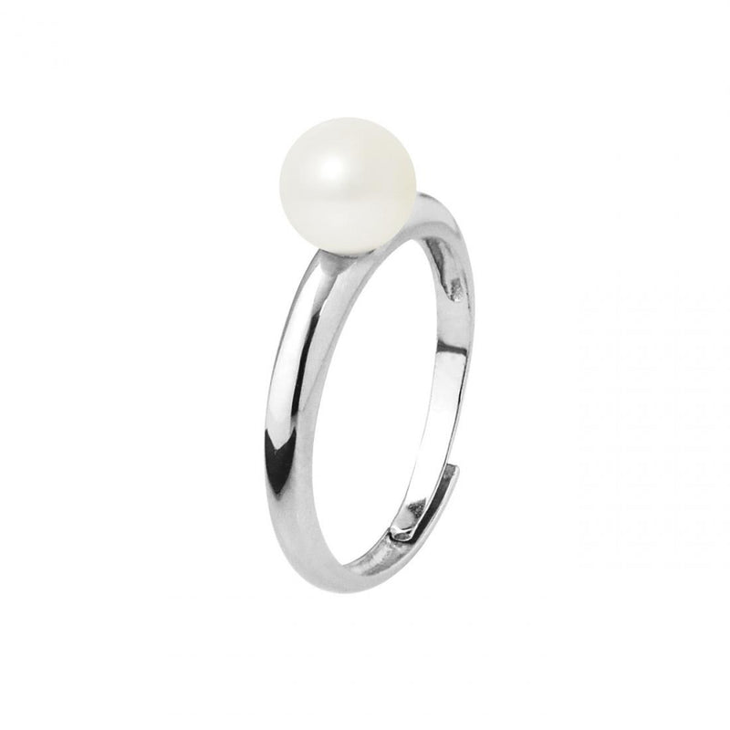 Bague Jonc DIANE | Perle de Culture Blanche