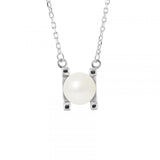 Collier 2C | Argent & Perle de Culture Blanche