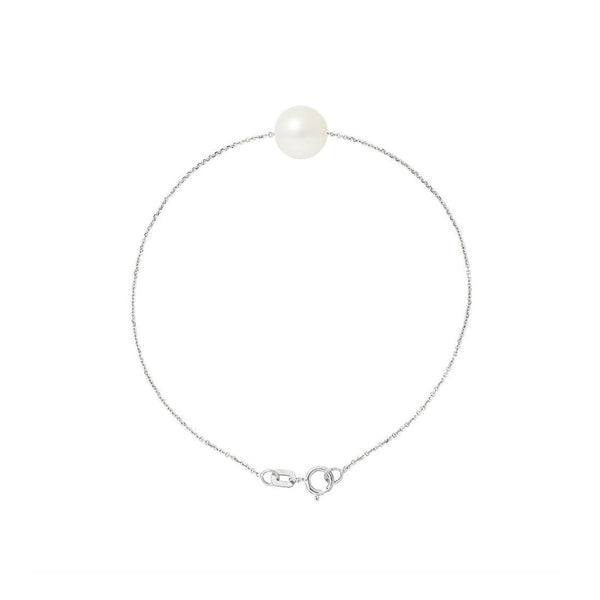 Bracelet- Perle de Culture- Diamètre 8-9 mm Blanc- Argent