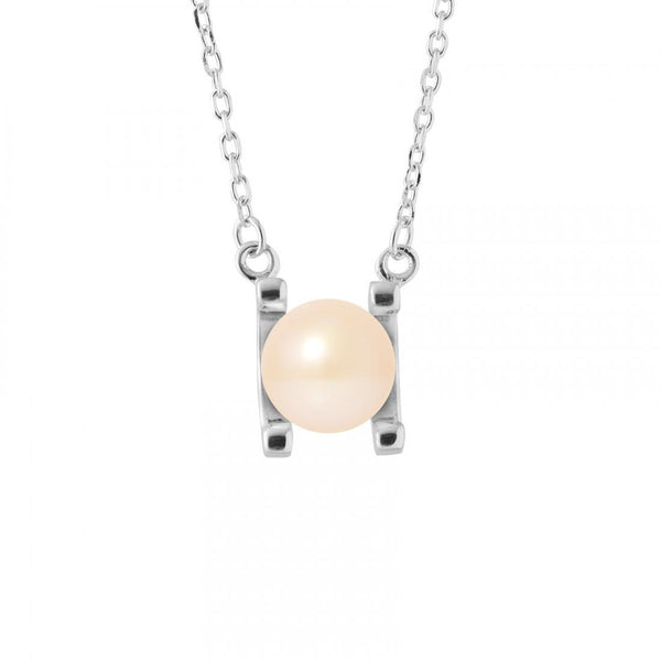 Collier 2C | Argent & Perle de Culture Rose Naturel