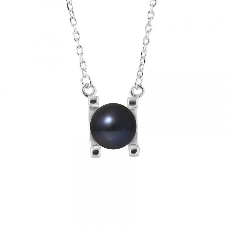 Collier 2C | Argent & Perle de Culture Black Tahiti