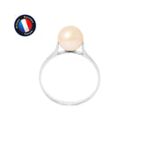 Bague DUCHESSE | Or Blanc & Perle de Culture Rose