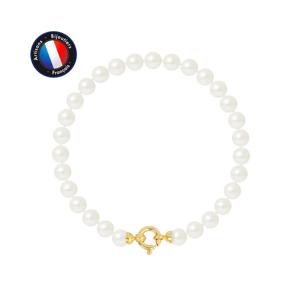 Bracelet NOELYSE | Or Jaune & Perles Blanches