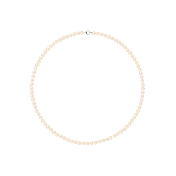 Collier NOELYSE | Argent & Perles Roses | 4/5 mm