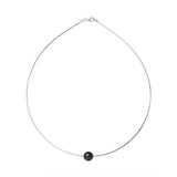 Collier Perles de Cutlure- Diamètre 9-10 mm Black Tahiti- Bijou Femme