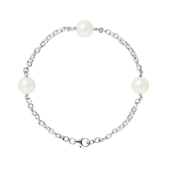 Bracelet Perles de Cutlure- Diamètre 9-10 mm Blanc