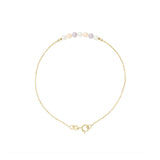 Bracelet- Perle de Culture d'Eau Douce - Diamètre 3-4 mm Multicolorÿ-  OrJaune