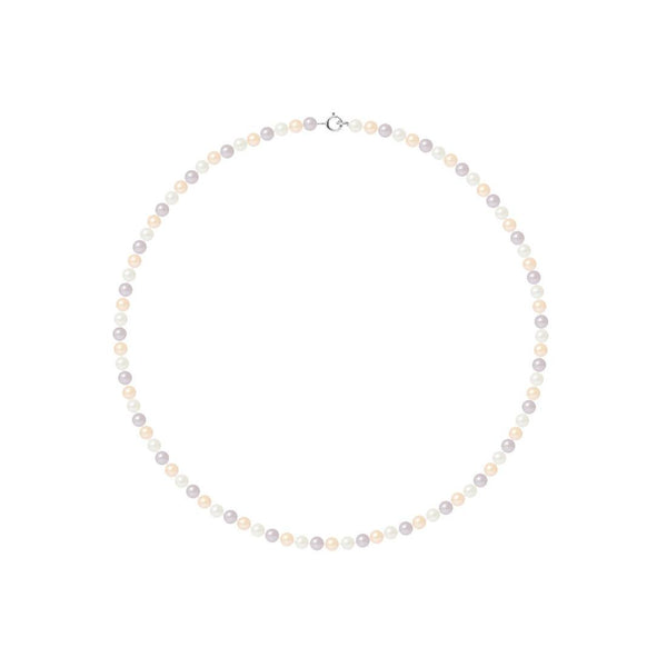 Collier NOELYSE | Argent & Perles Multicolores | 4/5 mm