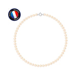 Collier- Perles de Culture d'Eau Douce Ronde 6-7  mm Gold-  Or Blanc