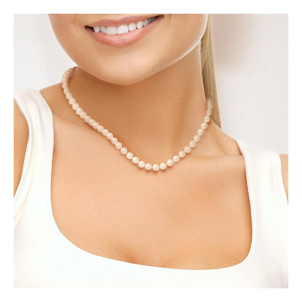 Collier NOELYSE | Or Blanc & Perles Roses