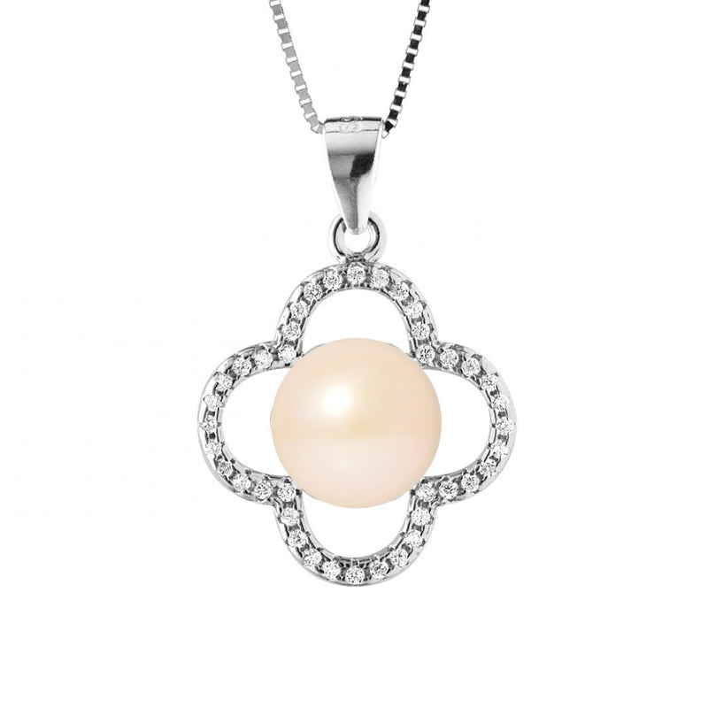 Collier Trêfle | Perle de Culture Rose