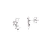 Boucles d'Oreilles Motifs ETOILES Argent 925 Millièmes Rhodié & Oxydes de Zirconium