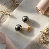 Puces d'oreilles AMY | Or Jaune & Perles de Tahiti