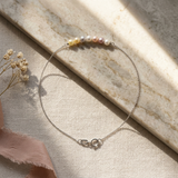 Bracelet NANÉA | Or Blanc & Perles Multicolores