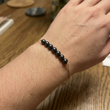 Bracelet NANÉA | Or Jaune & Perles Noires