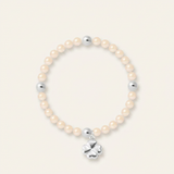 Bracelet Porte Bonheur Trêfle - Perles d'Eau Douce Roses