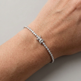 Bracelet "Rivière de Diamant"  Ensemble avec Oxydes de Zirconium