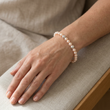 Bracelet Porte Bonheur - Perles d'Eau Douce Roses