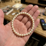Bracelet Porte Bonheur - Perles d'Eau Douce Blanches