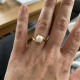 Bague ELISE | Or Jaune & Perle de Culture Blanche