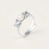 Bague LÉANE | Argent & Perle de Culture Blanche