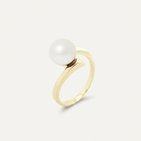 Bague ELISE | Or Jaune & Perle de Culture Blanche