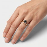 Bague LYSANDRA | Or Jaune & Perle de Culture Black Tahiti