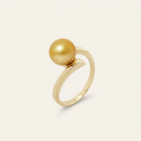 Bague ELISE | Or Jaune & Perle de Culture Dorée