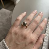 Bague CASSIOPÉE | Or Jaune, Diamants & Perle de Tahiti
