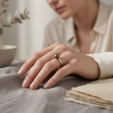 Bague DUCHESSE | Or Jaune & Perle de Culture Chocolat