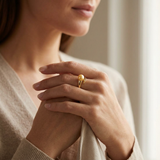 Bague SERENITY | Or Jaune & Perle de Culture Dorée
