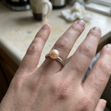 Bague Jonc DIANE | Perle de Culture Rose