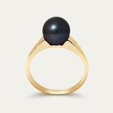 Bague IRINA | Or Jaune & Perle de Culture Black Tahiti - 8/9mm