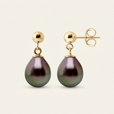 Boucle d'Oreilles MINÉA | Or Jaune & Perles de Tahiti