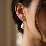 Boucles d'Oreilles DIANA | Or Jaune & Perles de Culture Blanches