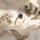 Bague ZIGZAG |  Or Jaune & Perle de Tahiti