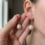 Boucles d'Oreilles TEHANI | Or Jaune & Perles de Culture Poire Roses