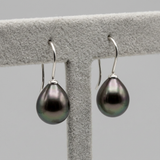 Boucles d'Oreilles DIANA | Or Blanc & Perles de Tahiti