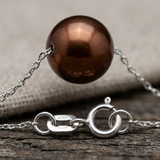 Bracelet Argent & Perle de Culture Chocolat - 8/9mm