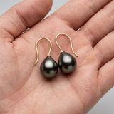 Boucles d'Oreilles DIANA | Or Jaune & Perles de Tahiti